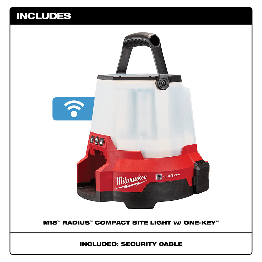 Milwaukee 2146-20 M18 RADIUS LED Compact Site Light with One Key