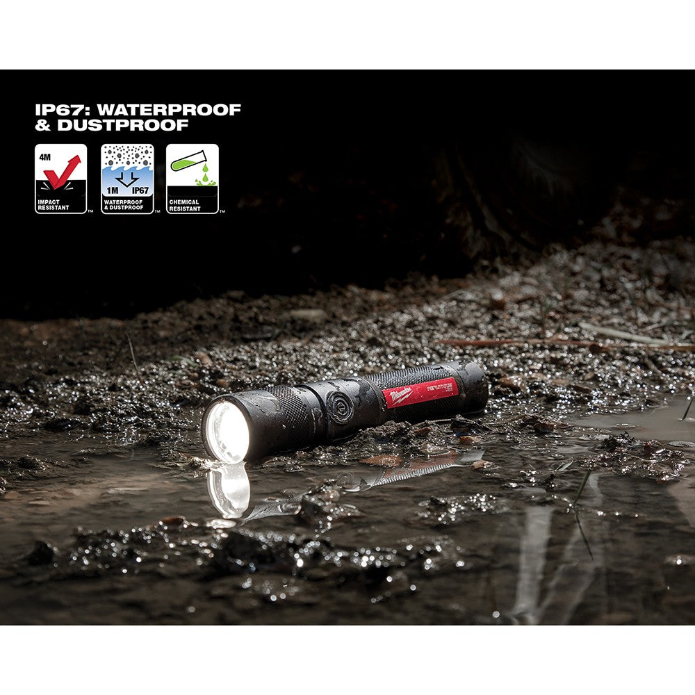 Milwaukee  2161-21 USB Rechargeable 1100L Twist Focus Flashlight