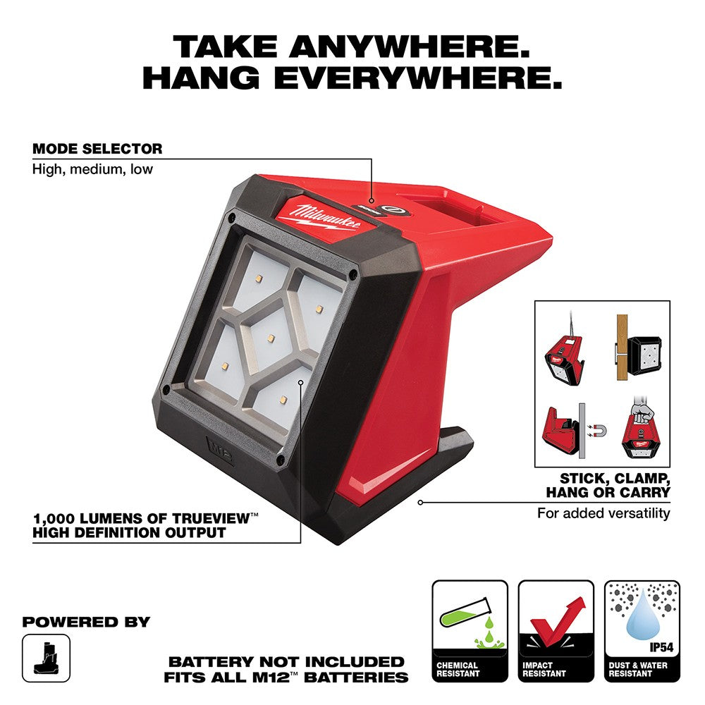 Milwaukee 2364-20 M12 Rover Compact Flood Light