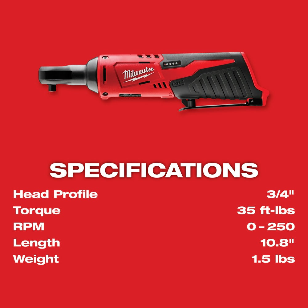 Milwaukee 2456-20 M12™ Cordless 1/4 Ratchet