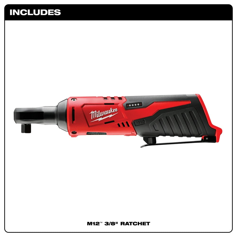 Milwaukee 2457-20 M12 Cordless 3/8 Ratchet (Tool Only)