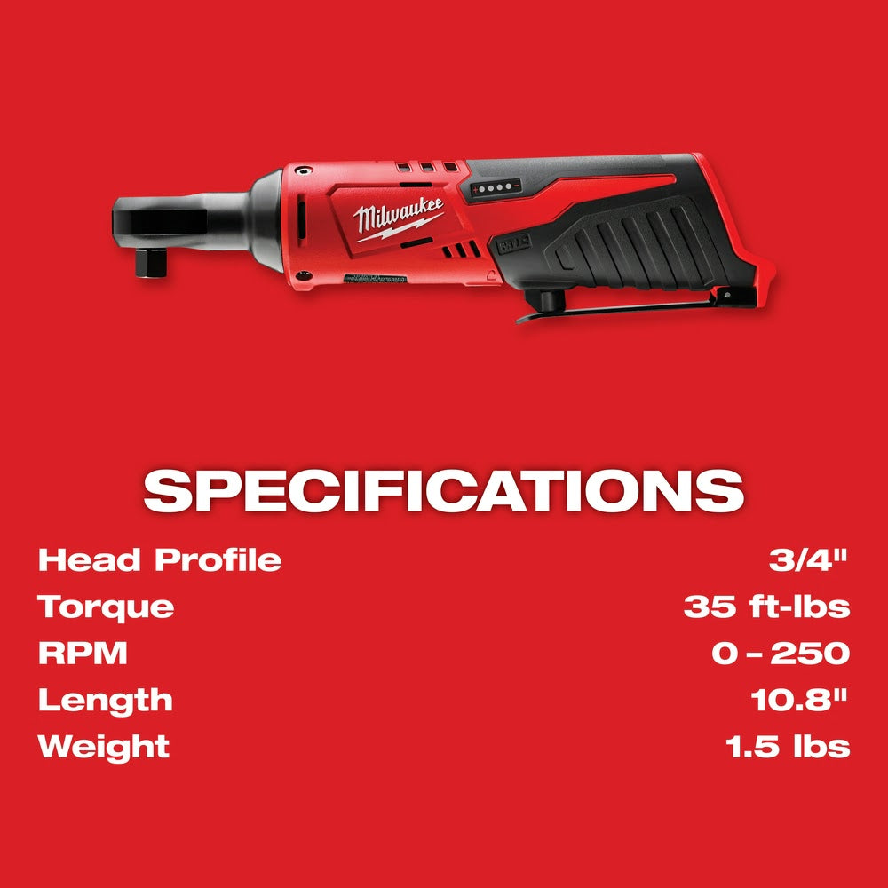 Milwaukee 2457-20 M12™ Cordless 3/8 Ratchet