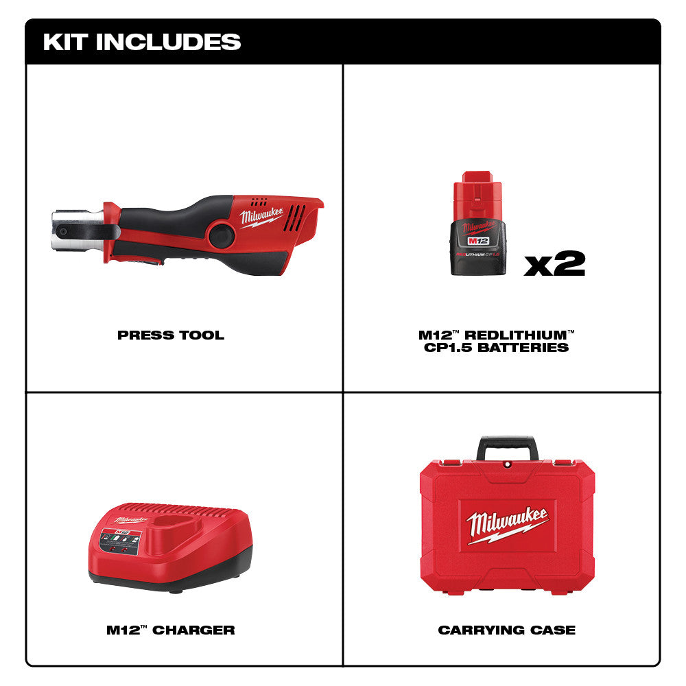 Milwaukee 2473-20 M12 Force Logic Press Tool - No Jaws