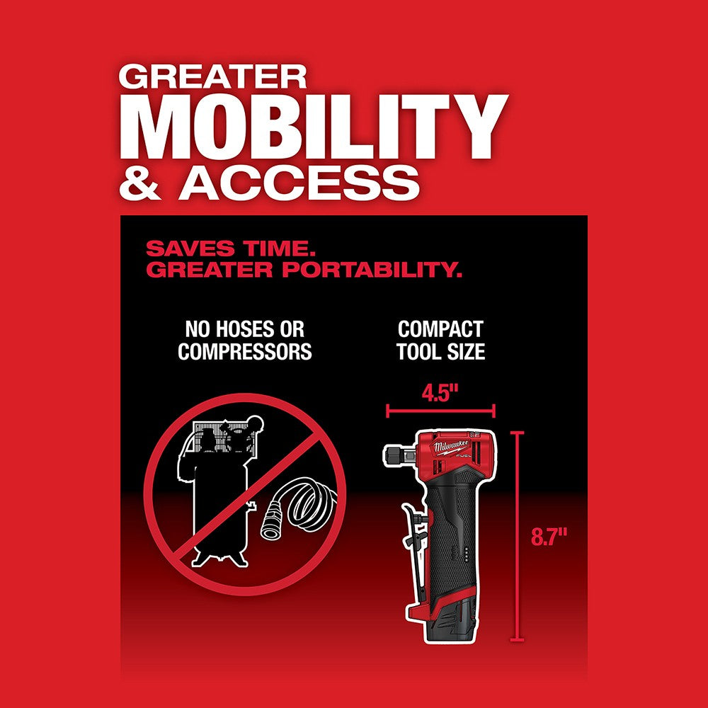 Milwaukee 2485-20 M12 FUEL Right Angle Die Grinder, Bare