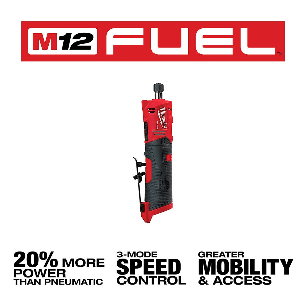 Milwaukee 2486-20 M12 FUEL Straight Die Grinder, Bare