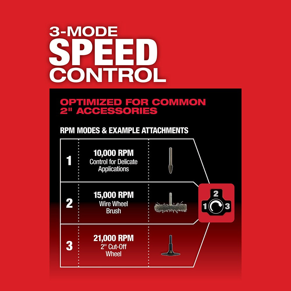 Milwaukee 2486-20 M12 FUEL Straight Die Grinder, Bare