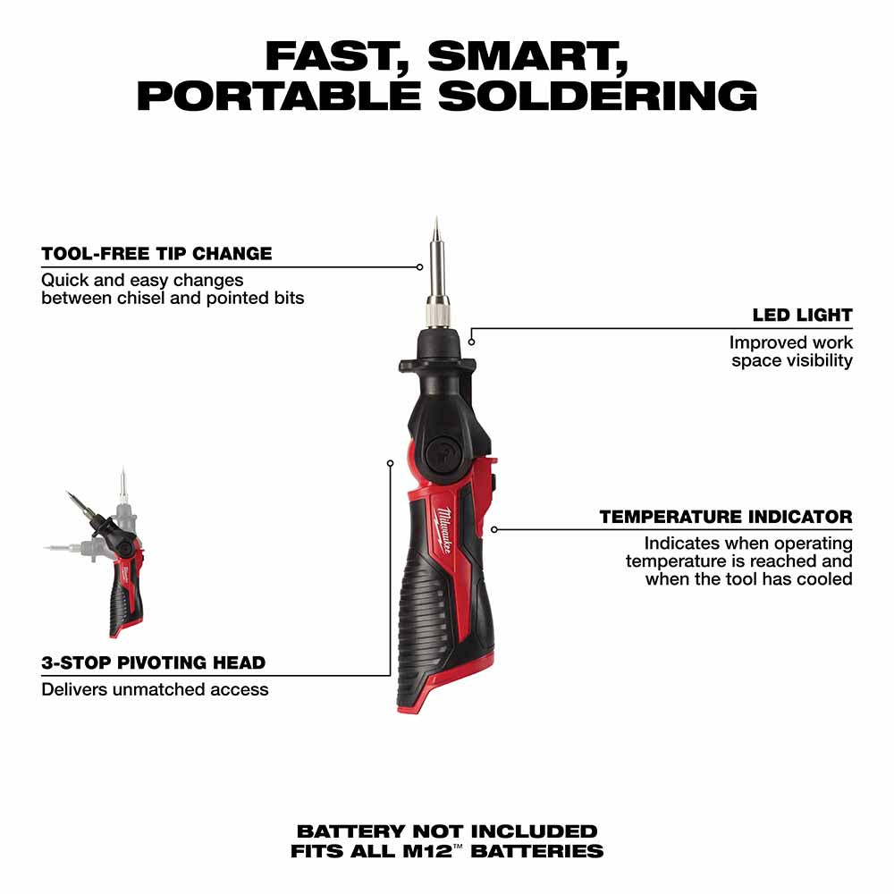 Milwaukee  2488-20 M12 Soldering Iron Bare Tool