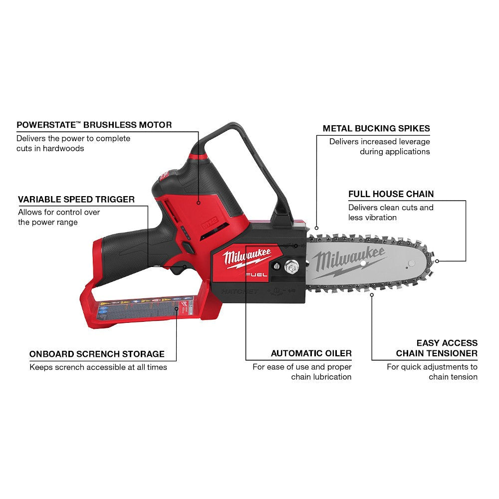 Milwaukee 2527-20 M12 FUEL™ HATCHET™ 6 Pruning Saw, Tool Only