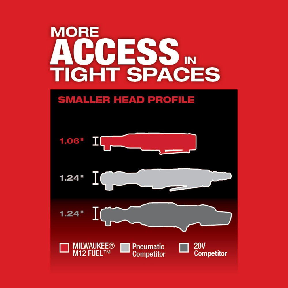 Milwaukee 2558-20 M12 FUEL 1/2 Ratchet, Bare Tool