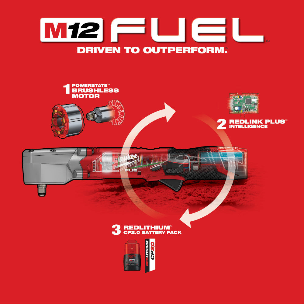Milwaukee 2564-22 M12 FUEL  3/8 Right Angle Impact Wrench Kit