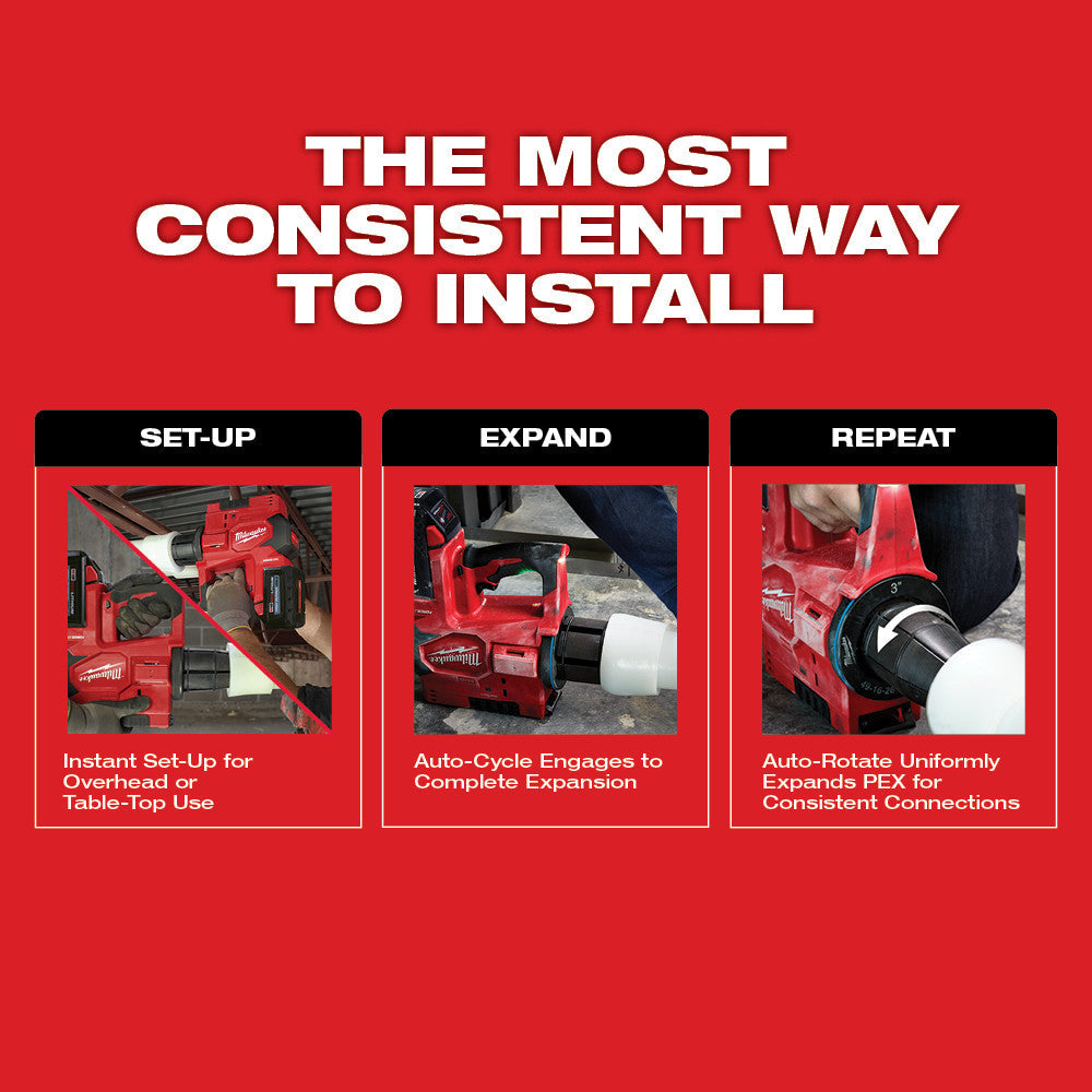 Milwaukee 2633-22HD M18™ FORCE LOGIC™ 2”-3” ProPEX® Expansion Tool Kit