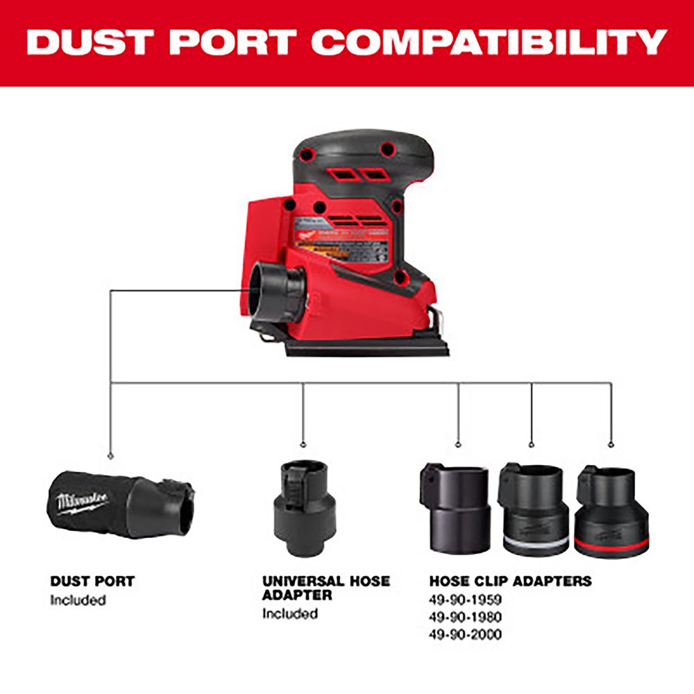 Milwaukee 2649-20 M18 Orbital 1/4 Sheet Sander, Bare Tool