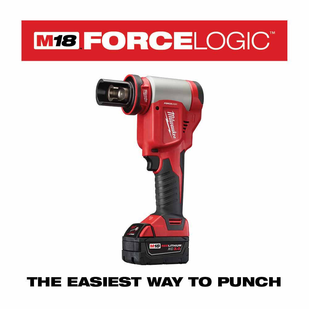 Milwaukee 2676-22 FORCELOGIC M18 10-Ton Knockout Tool 1/2 to 2 Kit