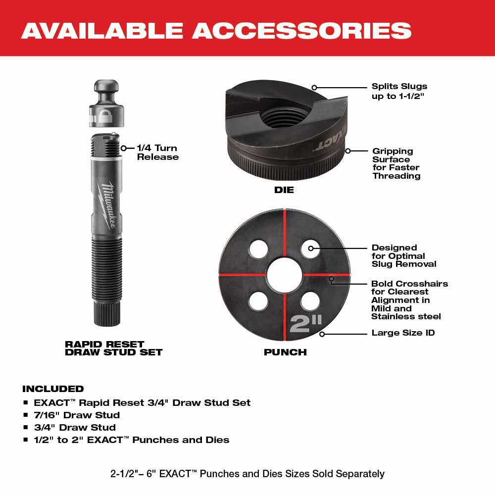 Milwaukee 2676-22 FORCELOGIC M18 10-Ton Knockout Tool 1/2 to 2 Kit