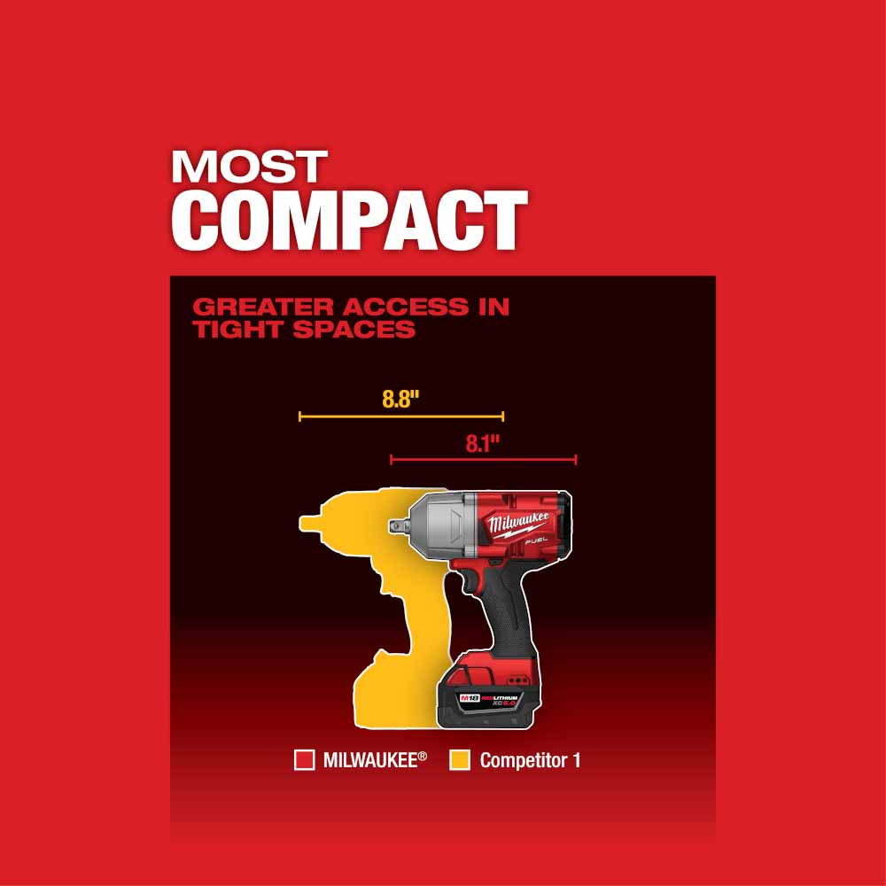 Milwaukee 2766-20 M18 FUEL 1/2 High Torque Impact Wrench w/Pin Detent