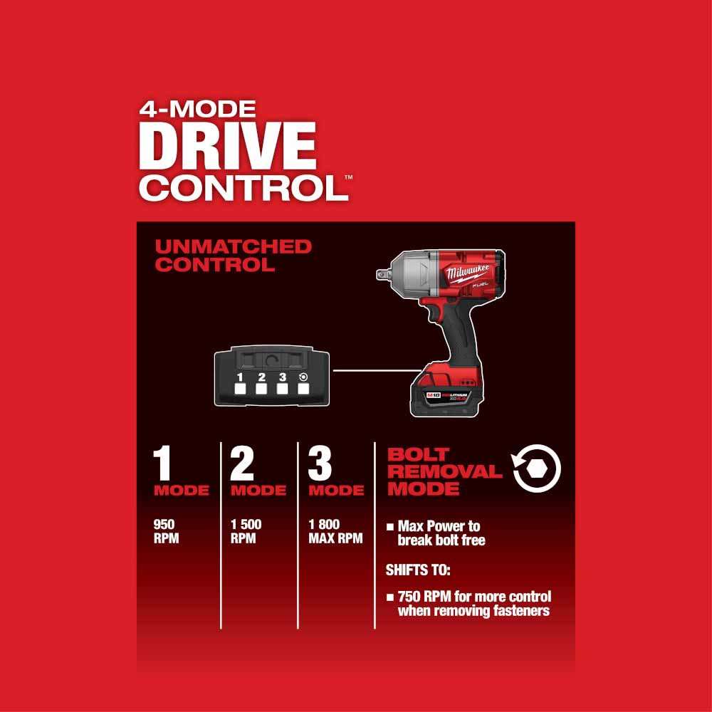 Milwaukee 2766-20 M18 FUEL 1/2 High Torque Impact Wrench w/Pin Detent