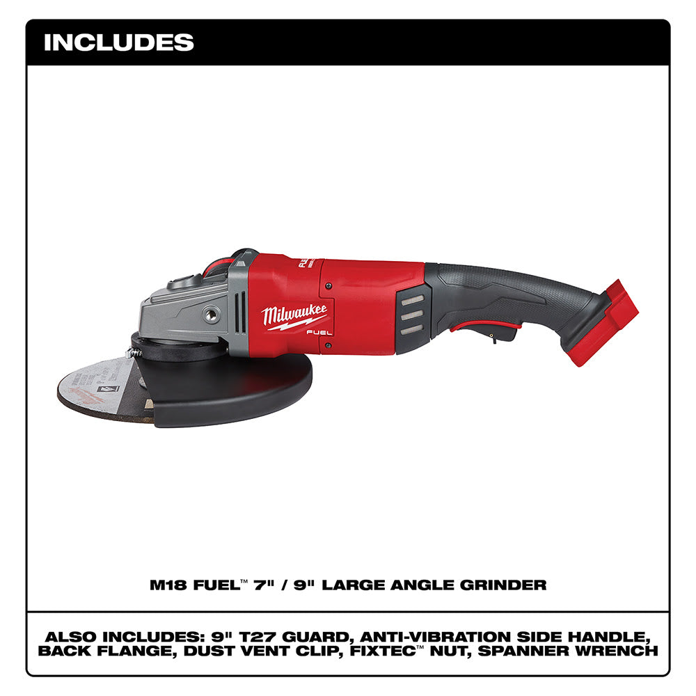 Milwaukee 2785-20 M18 FUEL 7 / 9 Large Angle Grinder