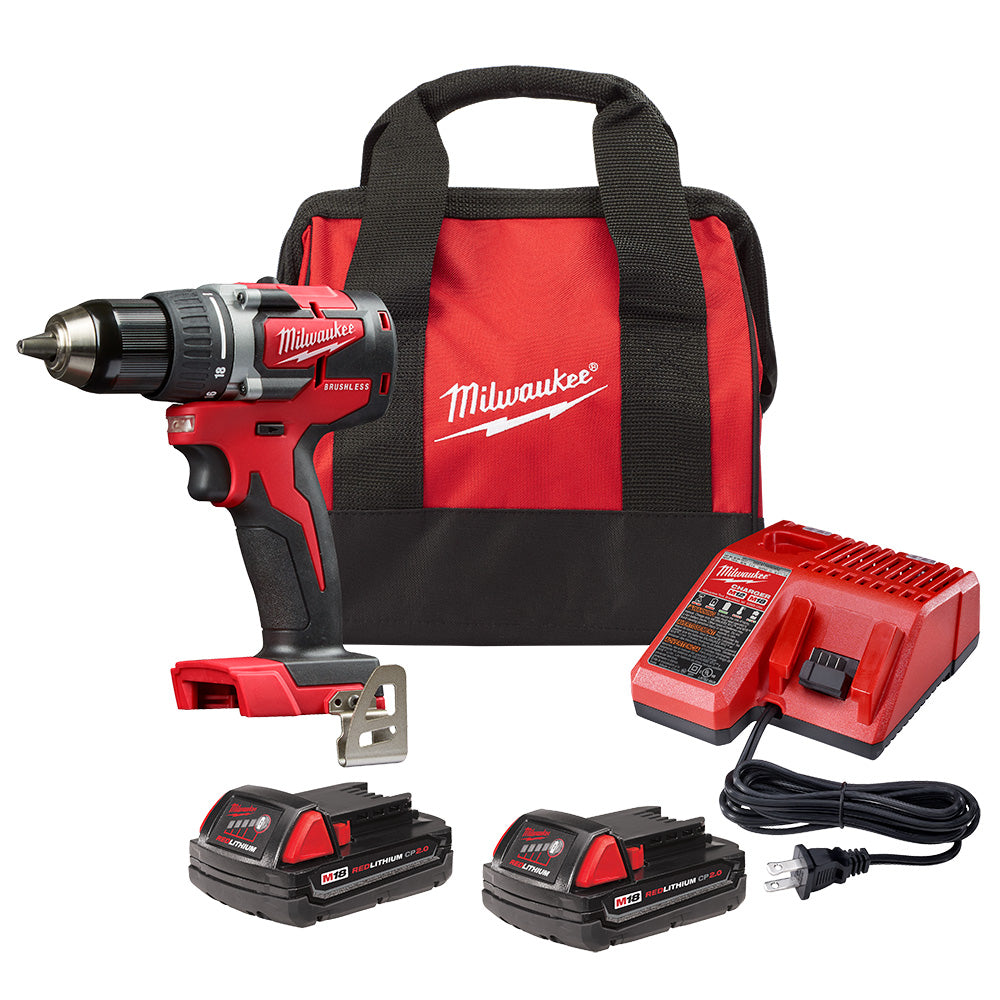 Milwaukee 2801-22CT M18 Compact Brushless 1/2 Drill CPKit