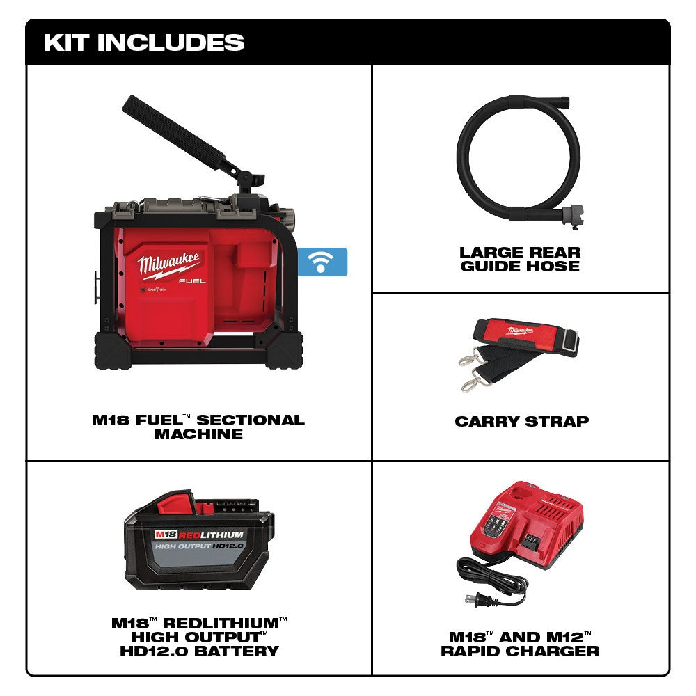 Milwaukee 2818-21 M18 FUEL™ Sectional Machine For 5/8 & 7/8 Cable