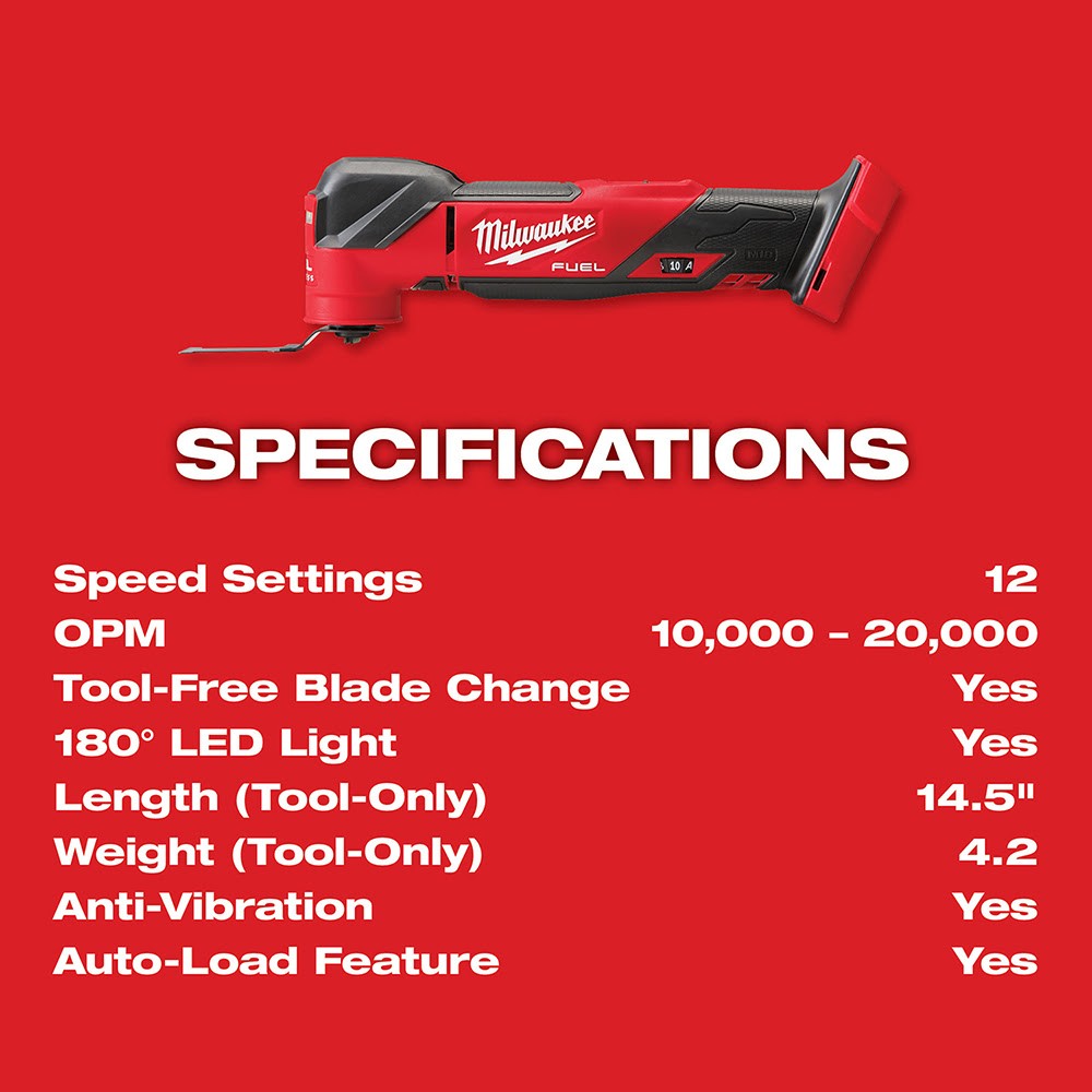 Milwaukee 2836-21 M18 FUEL™ Oscillating Multi-Tool Kit