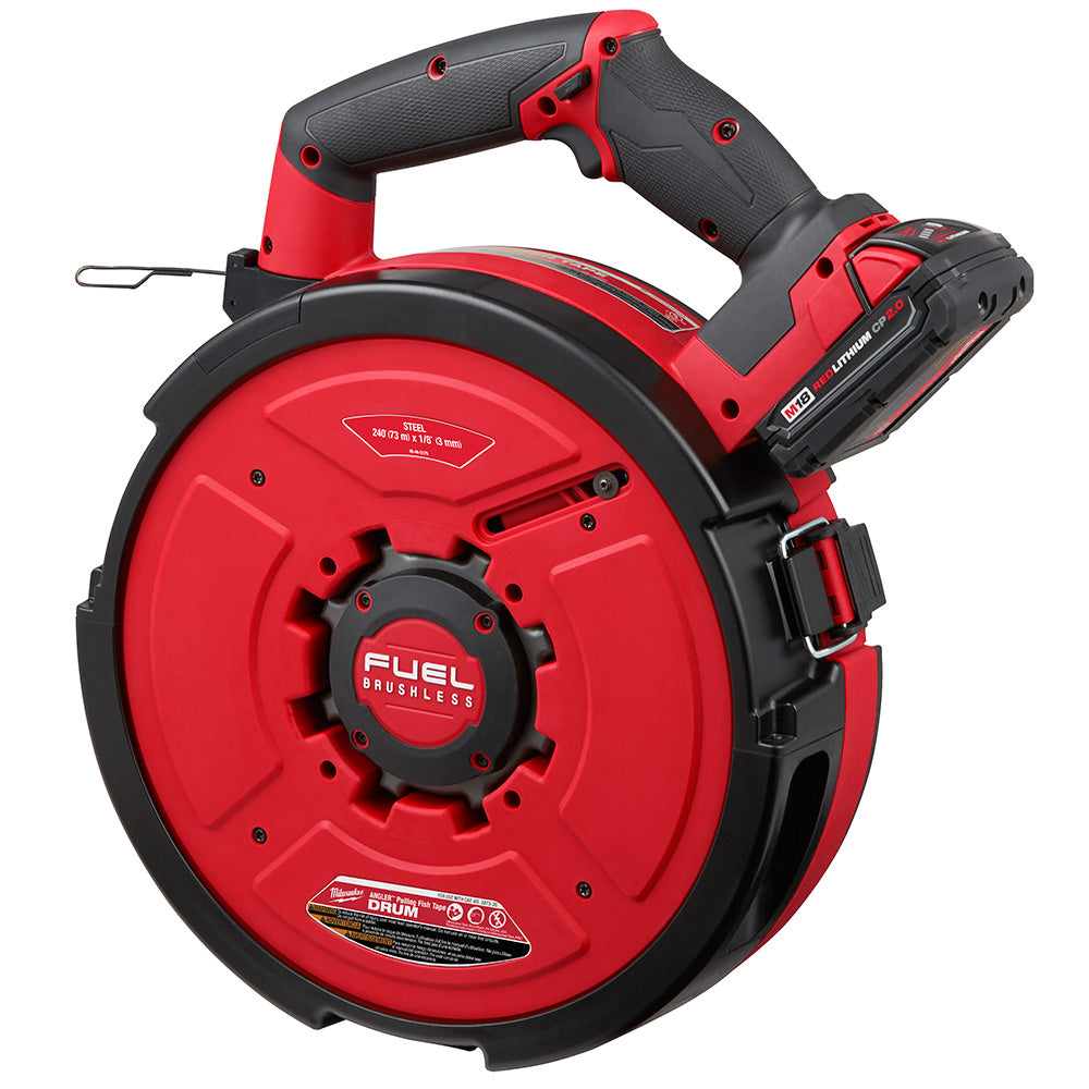 Milwaukee 2873B-22 M18 FUEL Angler 240 Steel Pulling Fish Tape Kit
