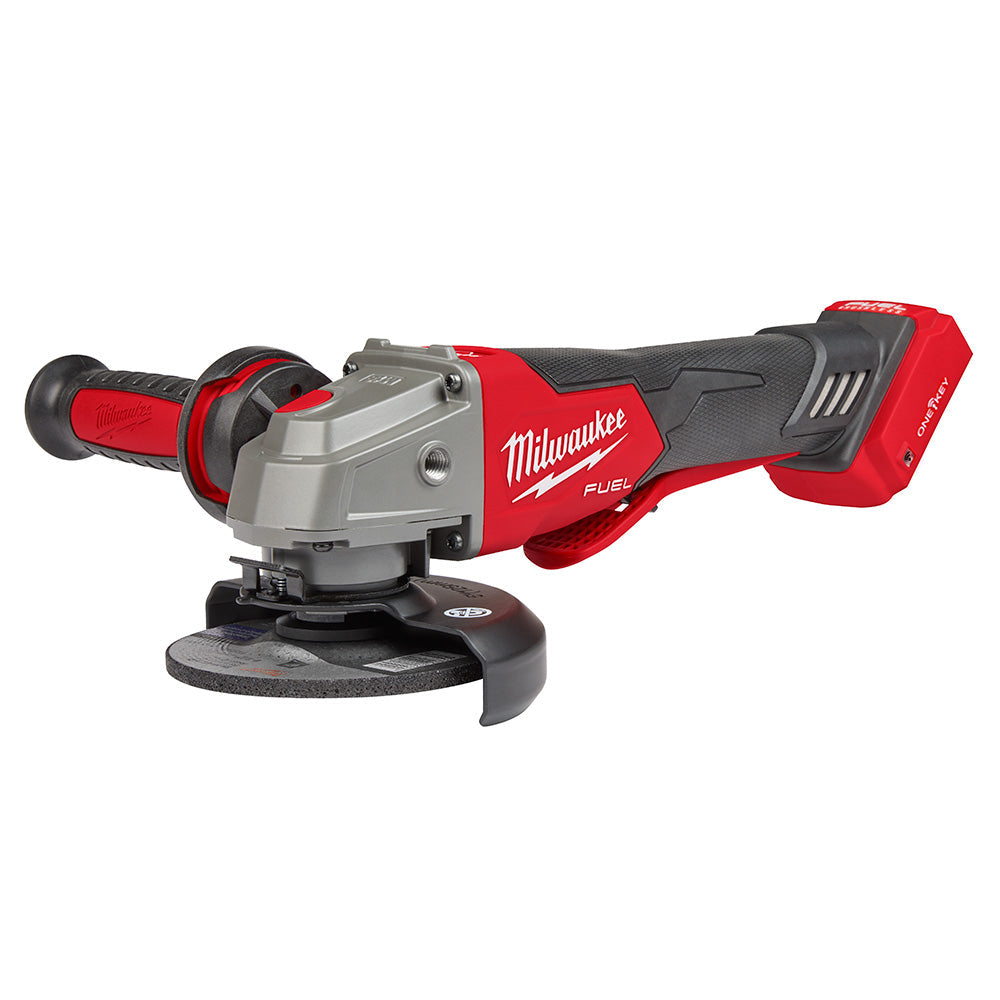 Milwaukee 2882-20 M18 FUEL™ 4-1/2 / 5 Braking Grinder w/ ONE-KEY™  Paddle Switch, No-Lock
