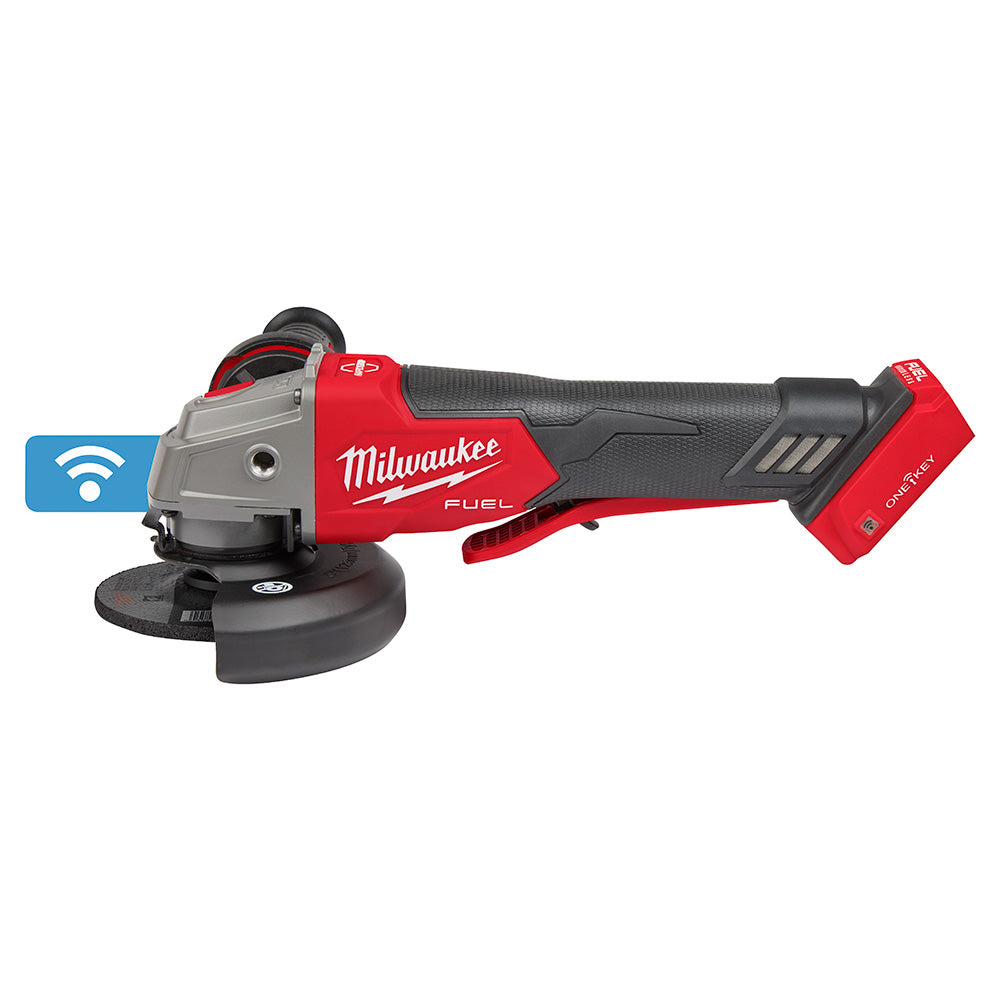 Milwaukee 2882-20 M18 FUEL™ 4-1/2 / 5 Braking Grinder w/ ONE-KEY™  Paddle Switch, No-Lock