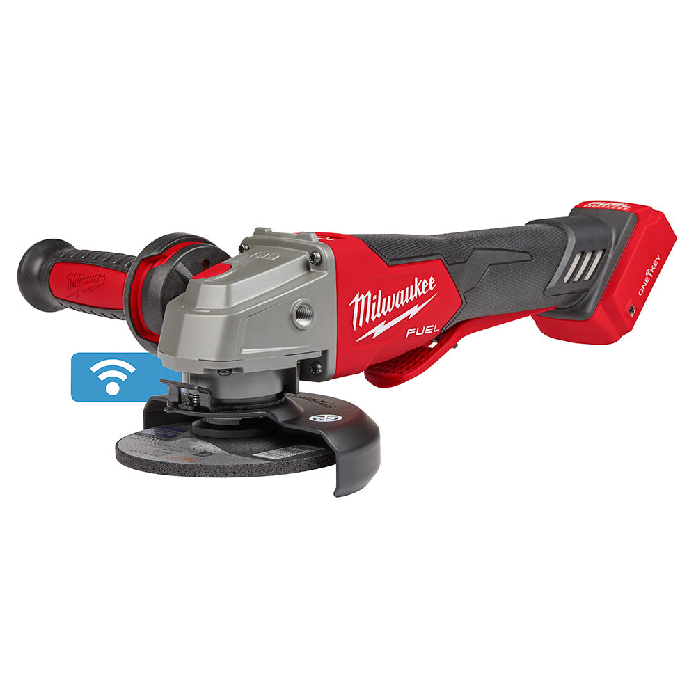 Milwaukee 2882-20 M18 FUEL™ 4-1/2 / 5 Braking Grinder w/ ONE-KEY™  Paddle Switch, No-Lock