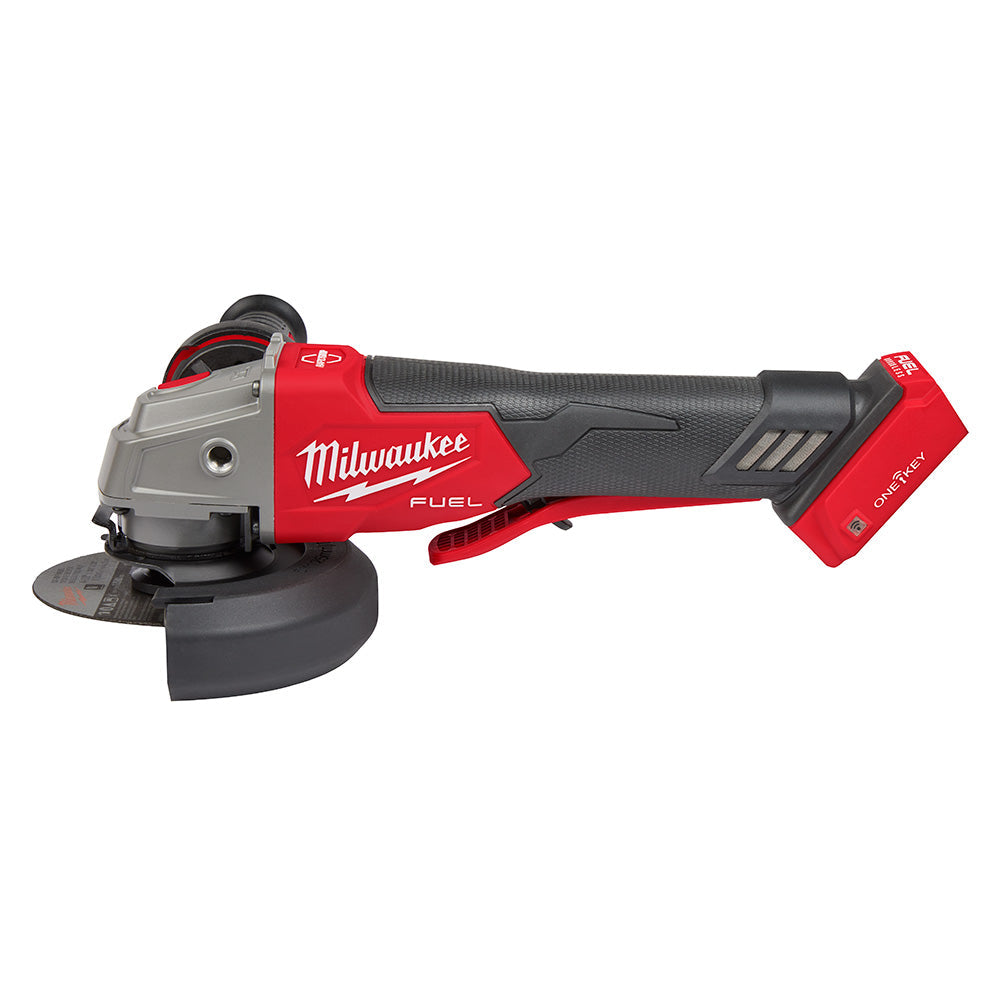 Milwaukee 2882-20 M18 FUEL™ 4-1/2 / 5 Braking Grinder w/ ONE-KEY™  Paddle Switch, No-Lock