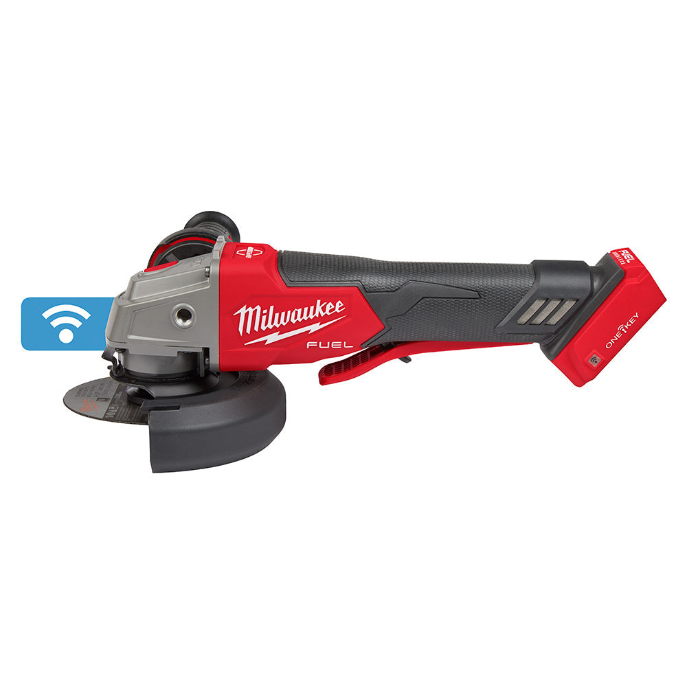 Milwaukee 2882-20 M18 FUEL™ 4-1/2 / 5 Braking Grinder w/ ONE-KEY™  Paddle Switch, No-Lock