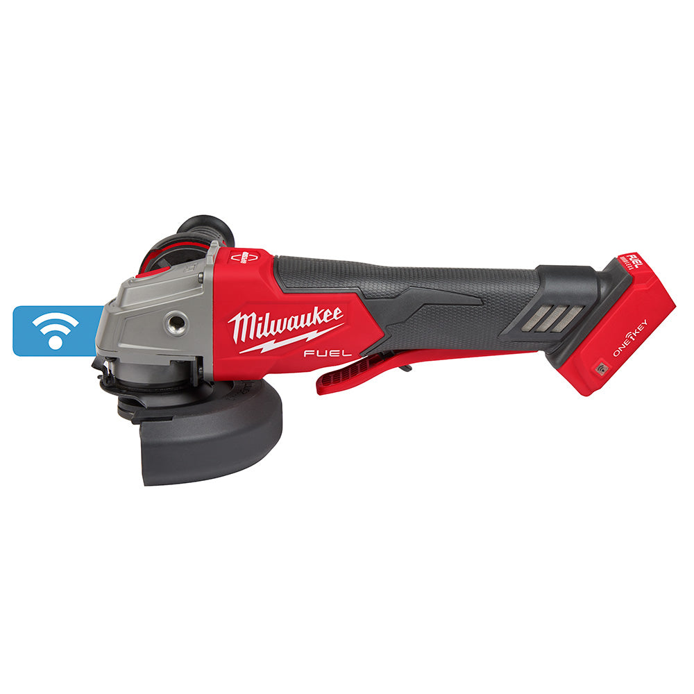 Milwaukee 2882-20 M18 FUEL™ 4-1/2 / 5 Braking Grinder w/ ONE-KEY™  Paddle Switch, No-Lock