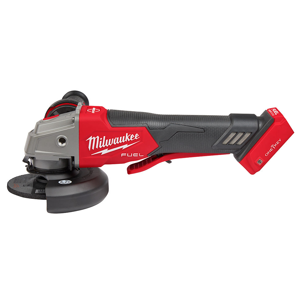 Milwaukee 2882-20 M18 FUEL™ 4-1/2 / 5 Braking Grinder w/ ONE-KEY™  Paddle Switch, No-Lock