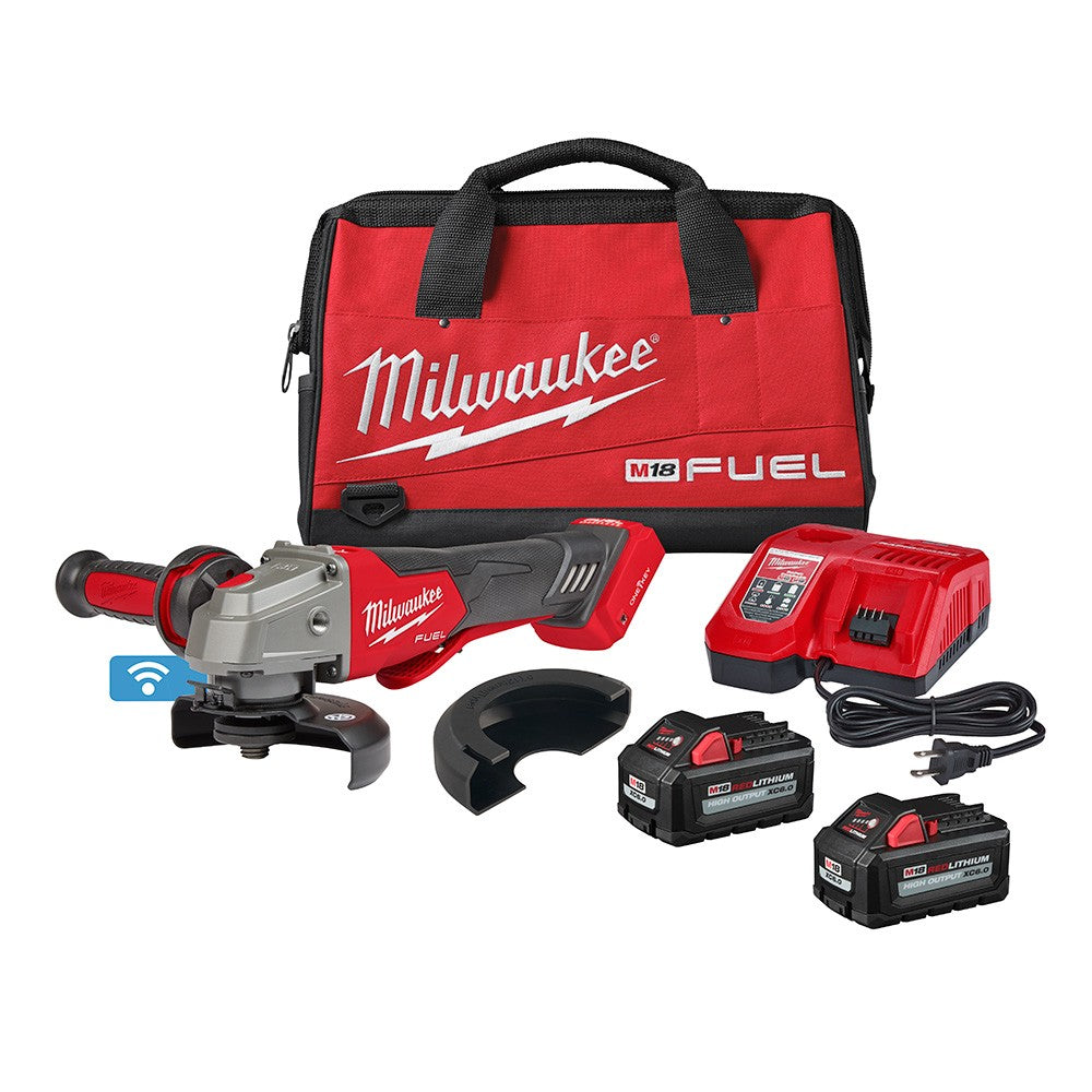 Milwaukee 2882-22 M18 FUEL™ 4-1/2/5 Braking Grinder w/ ONE-KEY™  Paddle Switch, No-Lock Kit