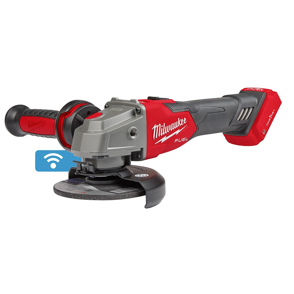 Milwaukee 2883-20 M18 FUEL™ 4-1/2/5 Braking Grinder w/ ONE-KEY™  Slide Switch, Lock-On, Bare