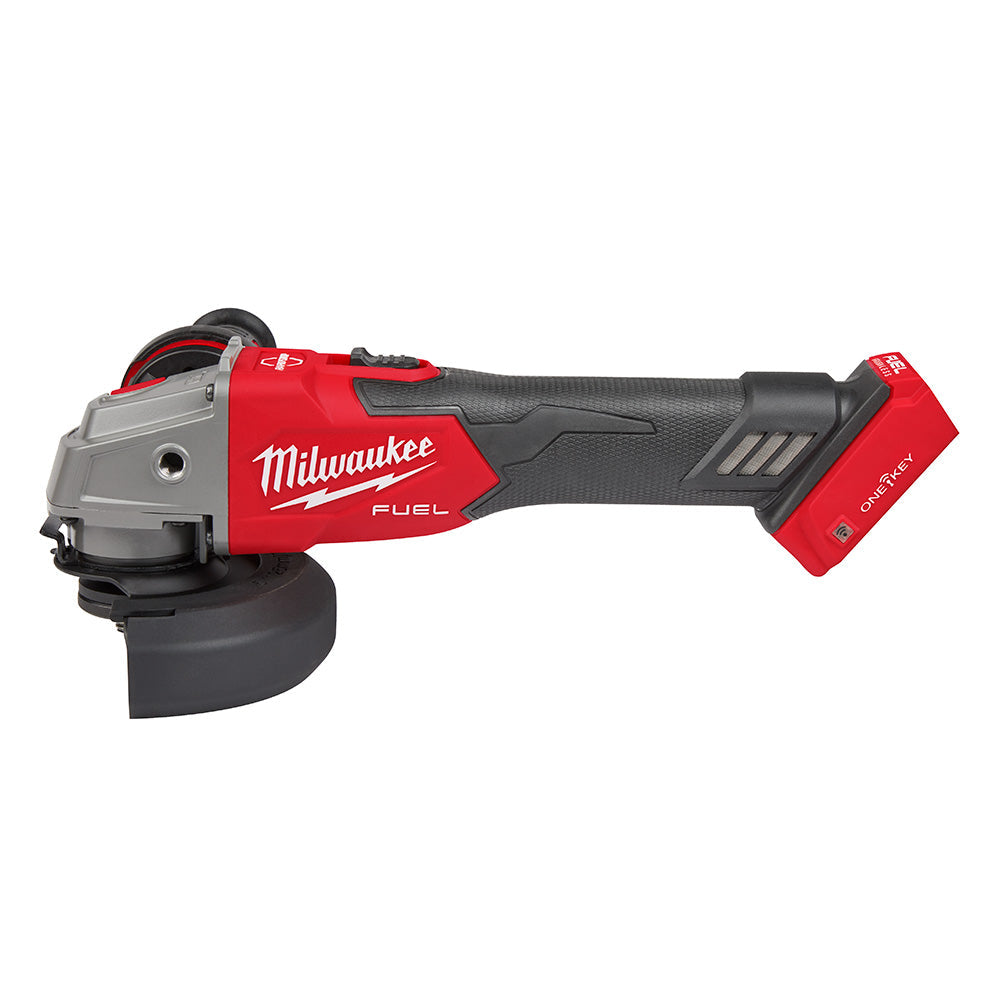 Milwaukee 2883-20 M18 FUEL™ 4-1/2 / 5 Braking Grinder w/ ONE-KEY™  Slide Switch, Lock-On
