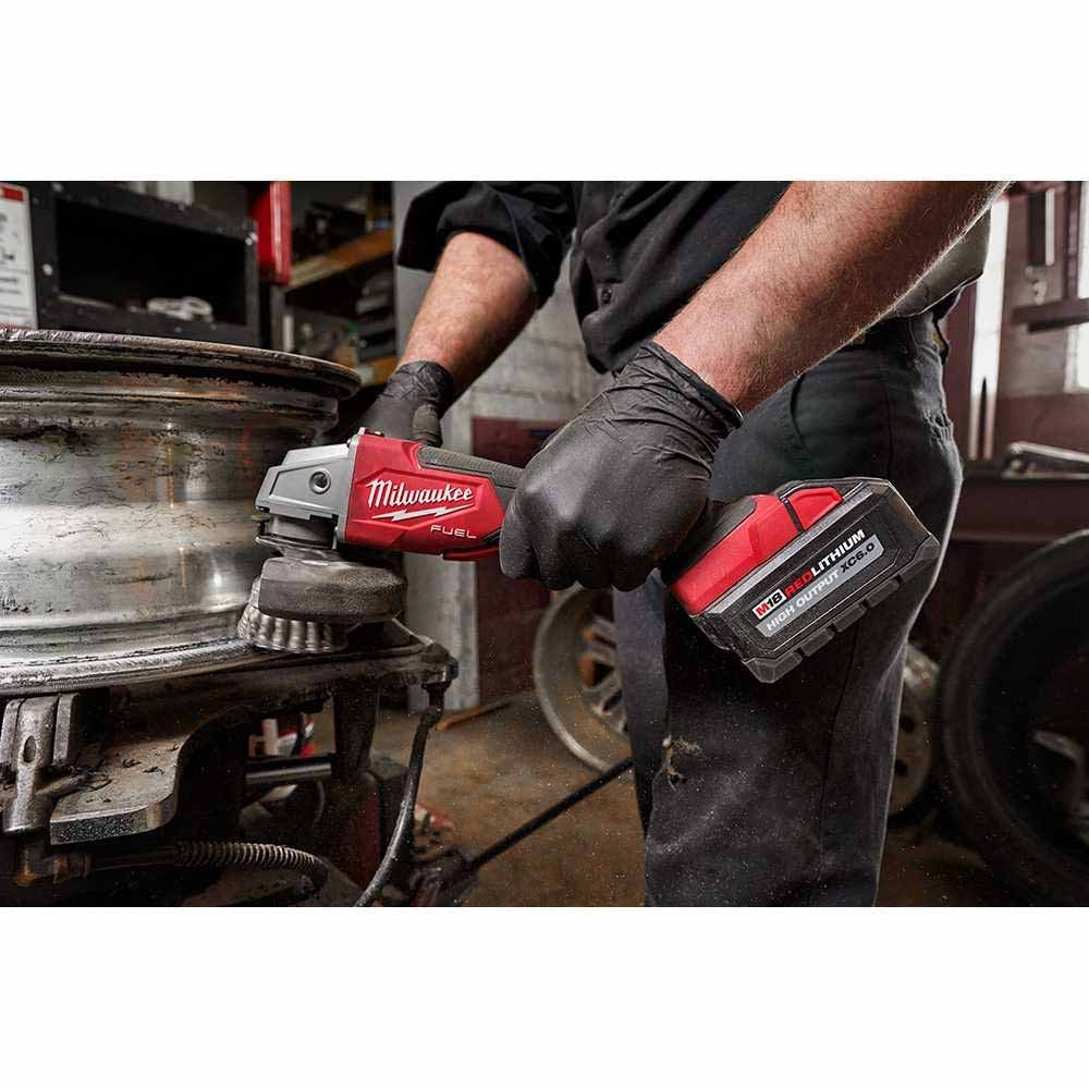 Milwaukee 2888-20 M18 FUEL™ 4-1/2 / 5 Variable Speed Braking Grinder, Paddle Switch No-Lock