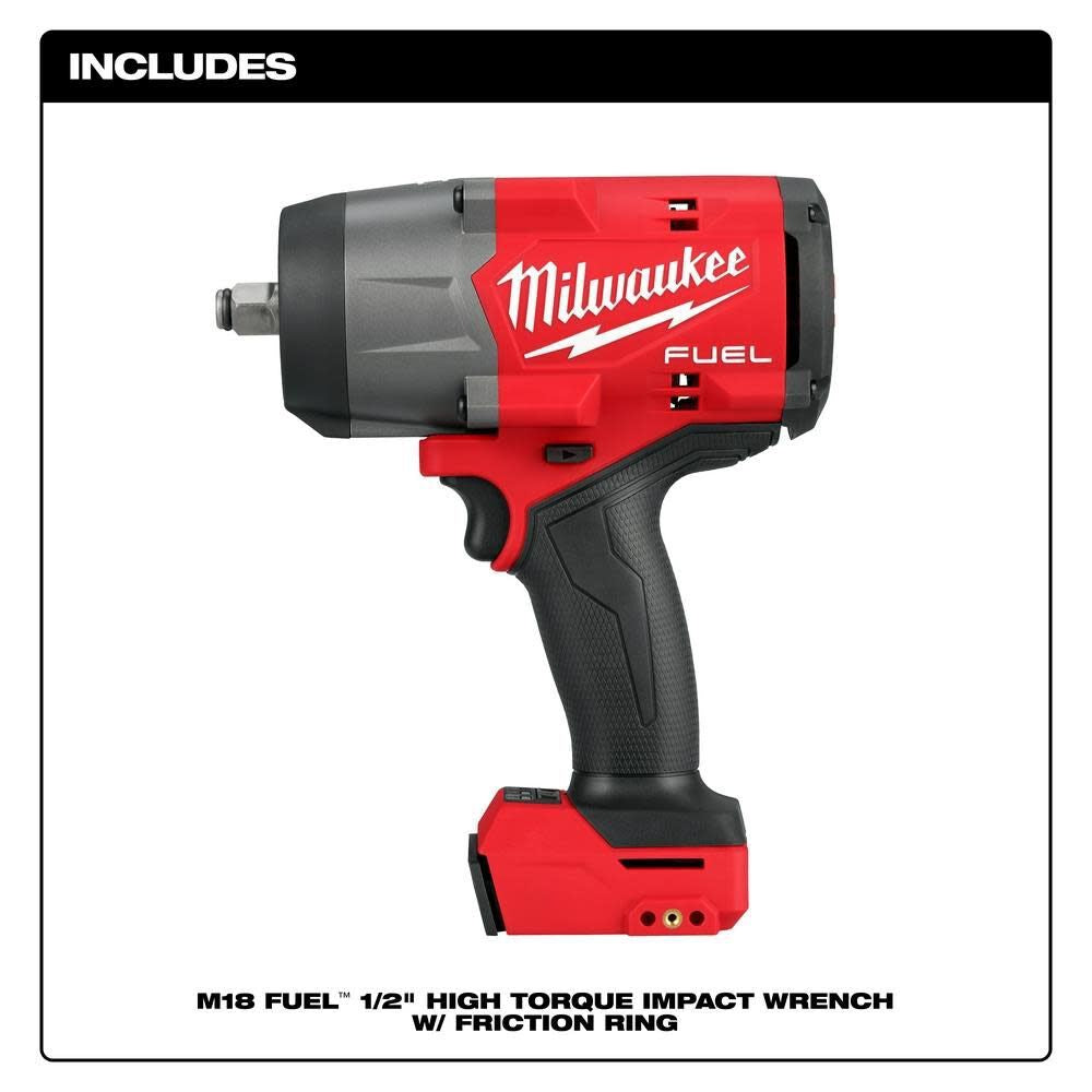 Milwaukee 2967-20 M18 FUEL 1/2 High Torque Impact Wrench w/ Friction Ring