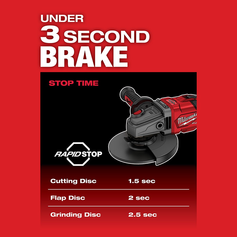 Milwaukee 2981-20 M18 FUEL 4-1/2 - 6 Grinder, SLIDE SWITCH LOCK-ON, Bare