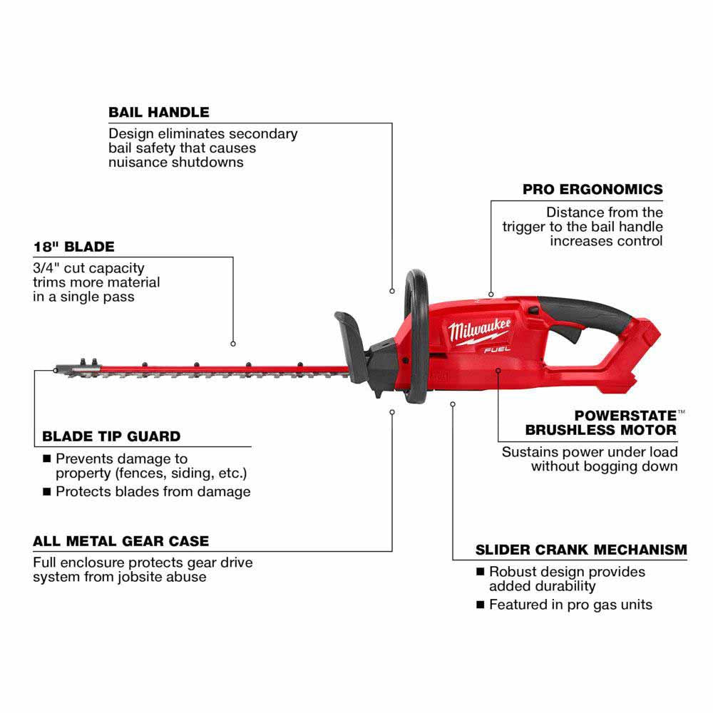 Milwaukee 3001-20 M18 FUEL™ 18 HEDGE TRIMMER
