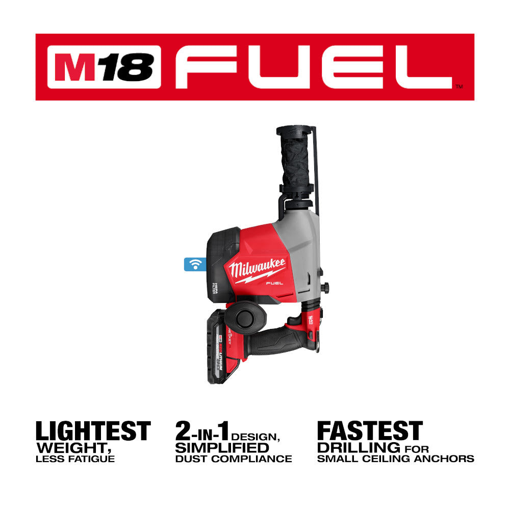 Milwaukee 3311-22 M18 FUEL Overhead Rotary Hammer w/ Integrated Dust Extraction