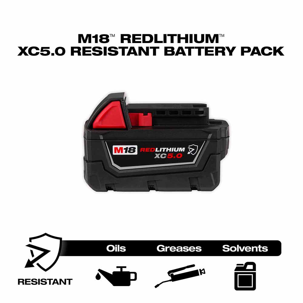 Milwaukee 48-11-1850R M18 REDLITHIUM XC5.0 Resistant Battery