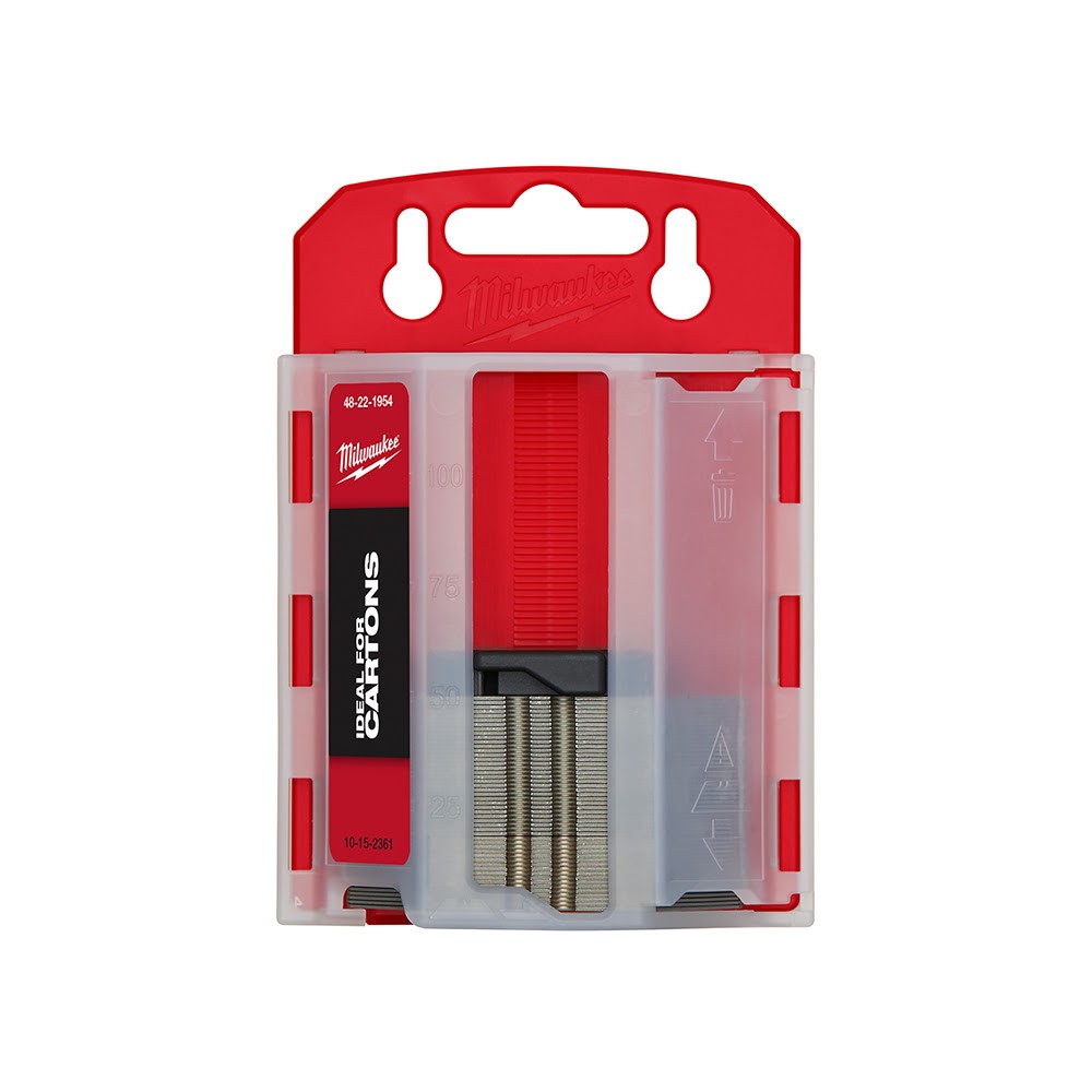 Milwaukee 48-22-1954 50Pc Carton Utility Knife Blades w/ Dispenser