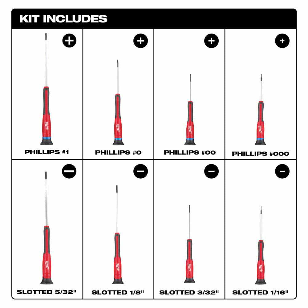 Milwaukee 48-22-2614 8Pc Precision Screwdriver