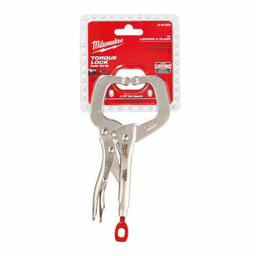 Milwaukee 48-22-3532 6 TORQUE Lock Locking C-Clamp Regular Jaws