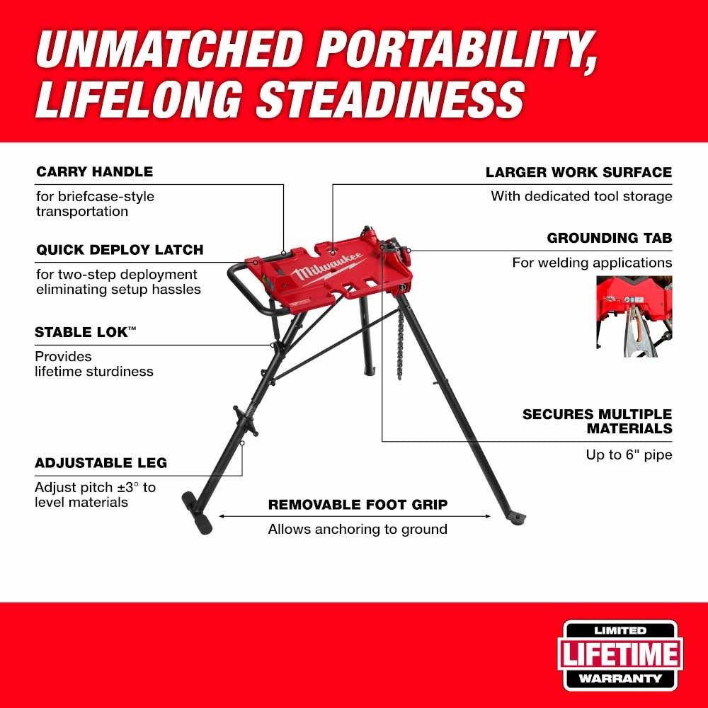 Milwaukee 48-22-8690 6 Leveling Tripod Chain Vise