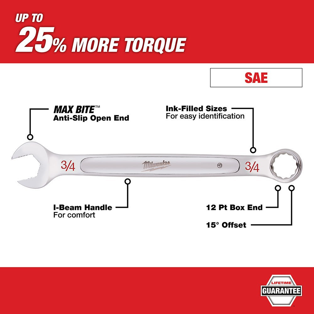 Milwaukee 48-22-9407 7 Piece Combination Wrench Set - SAE