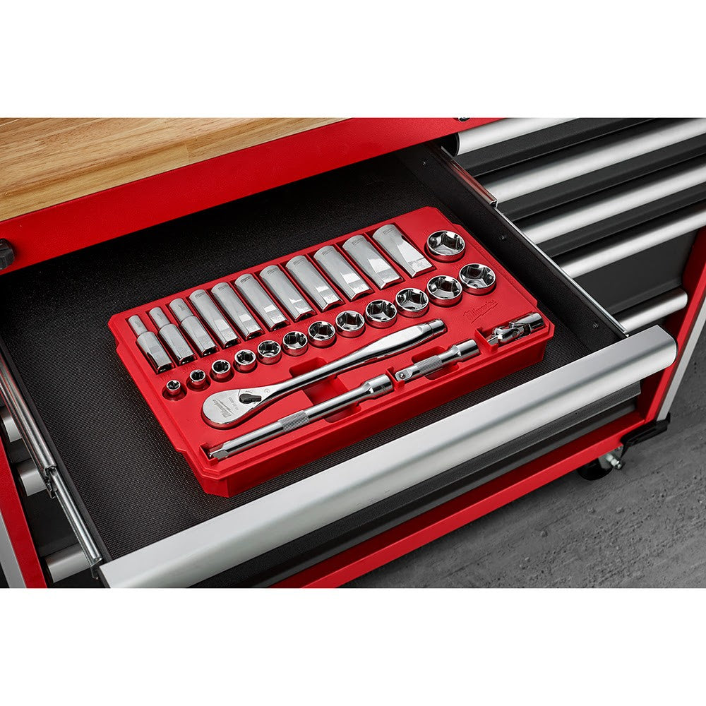 Milwaukee 48-22-9408 3/8 Drive 28 Piece Ratchet & Socket Set- SAE