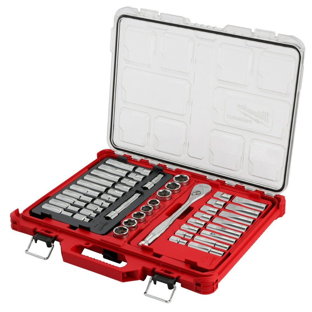 Milwaukee 48-22-9487 47Pc 1/2 Drive Ratchet & Socket Set with PACKOUT Organizer