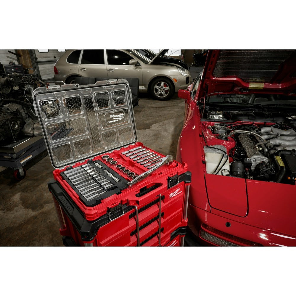 Milwaukee 48-22-9487 47Pc 1/2 Drive Ratchet & Socket Set with PACKOUT Organizer