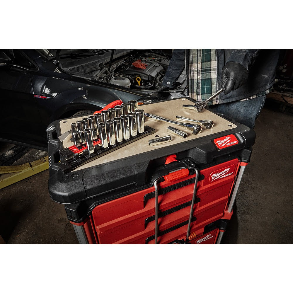 Milwaukee  48-22-9505 3/8 Drive 10Pc Deep Well Socket Set - Metric
